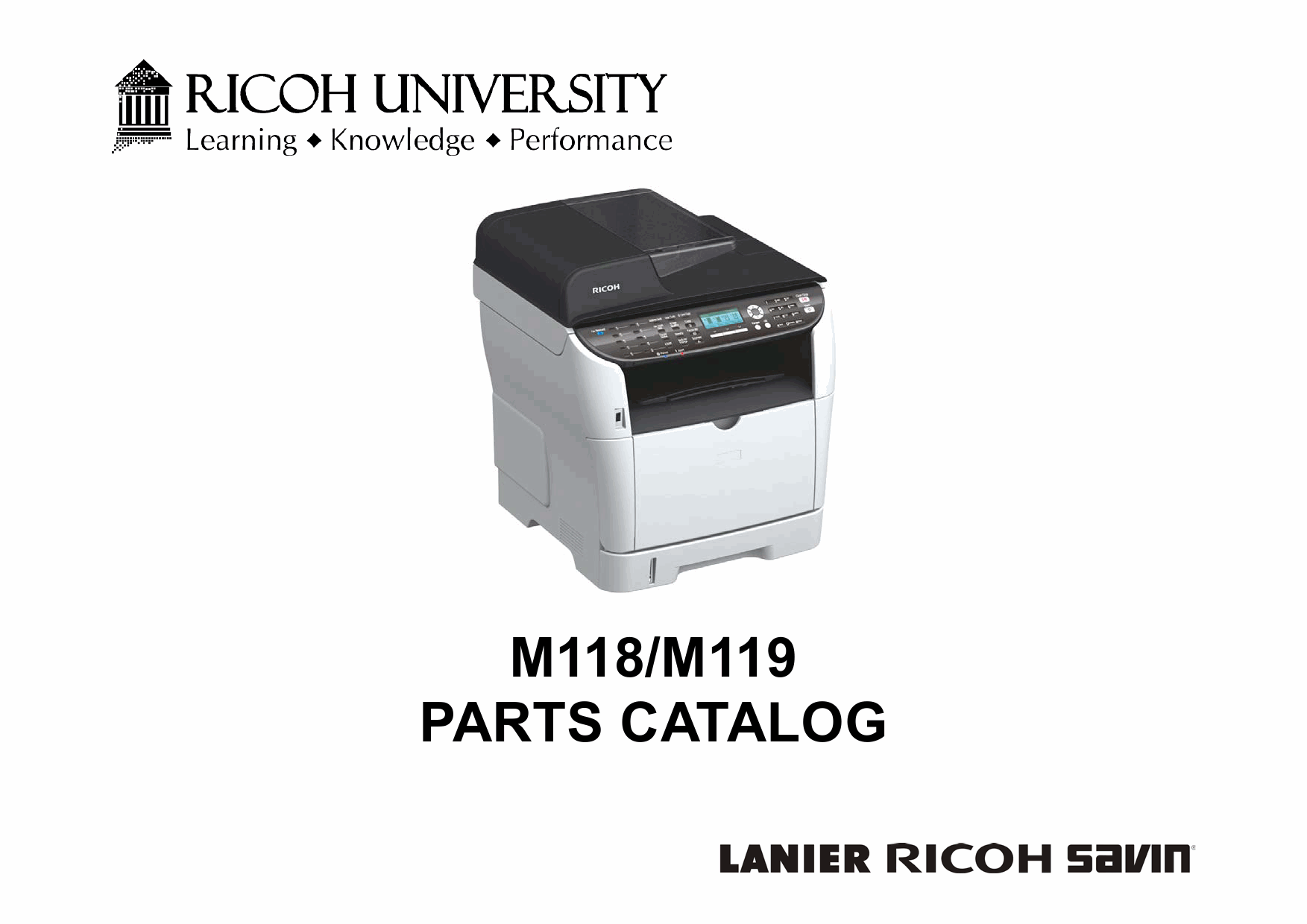 RICOH Aficio SP-3500DF 3510SF M118 M119 Parts Catalog-1